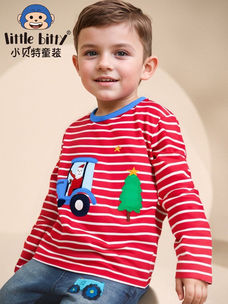 Autumn and Winter New Kidsren's T-Shirt Cartoon Cute Printed Long-Sleeved Top Factory Kidsren's Clothing Long-Sleeved T-Shirt Kidsren's Long-Sleeved Top - Image 2