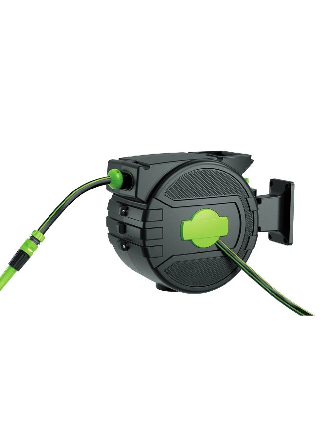 Auto Rewind Hose Reel Black and Green 20 m DY6685W20