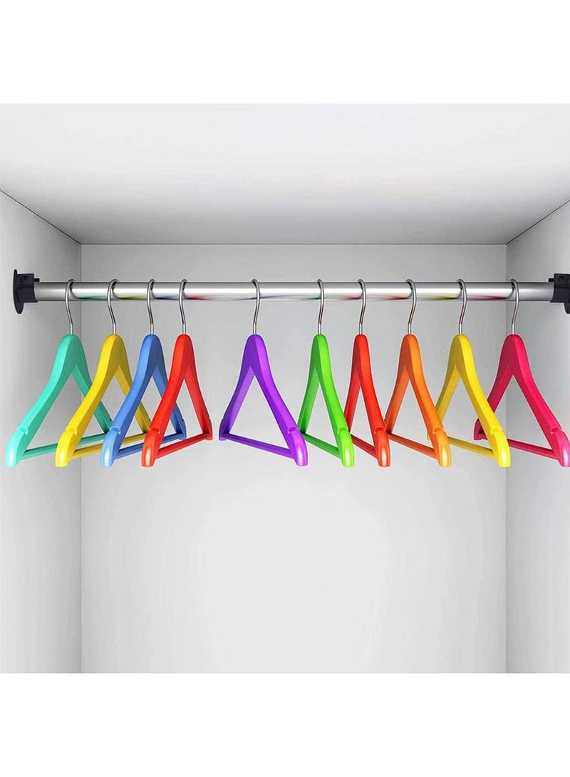 SYOSI Closet Rod Bracket, Stainless Steel Wardrobe Rod Holder 1-1/4 Inch, Heavy Duty Curtain Pole Support with Screws, Wall Mounted Clothes Hanging Bar Holder for Bedroom Storage Organization, 2 Pack Black - Image 4