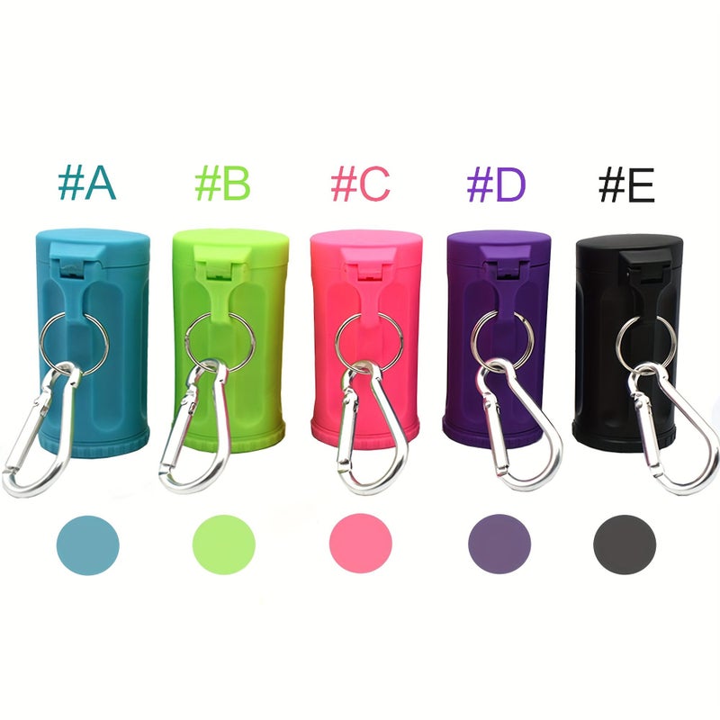 Green Portable Ashtray With Windproof Lid Keychain Attachment - Image 4