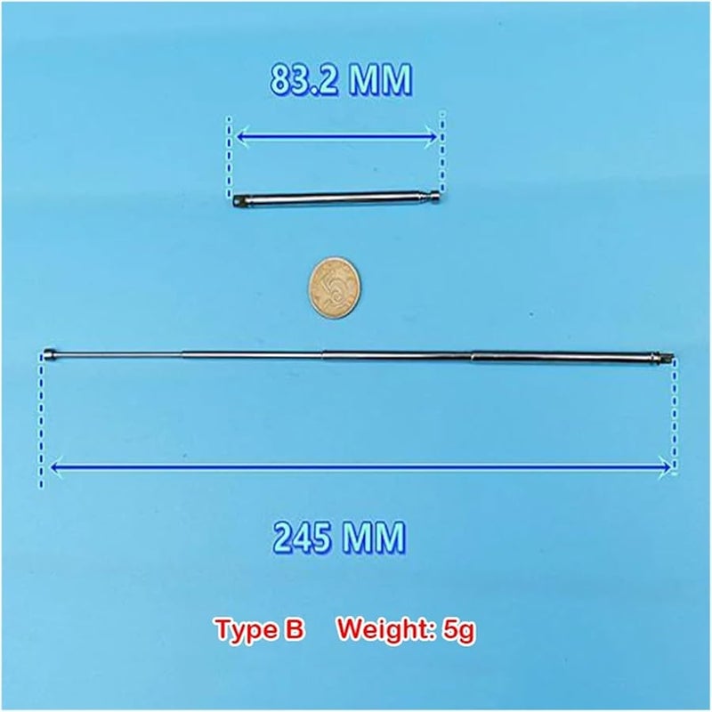 Telescopic Antenna 4 Sections For Remote Control Car And Airplane Model Black - Image 5