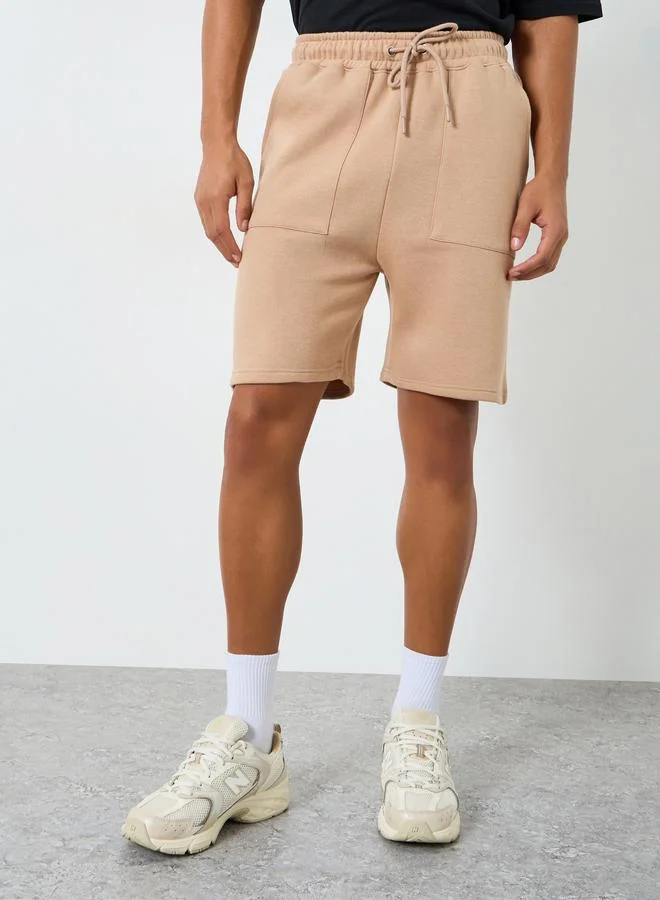 Styli Men Regular Fit Revere Terry Fleece Shorts