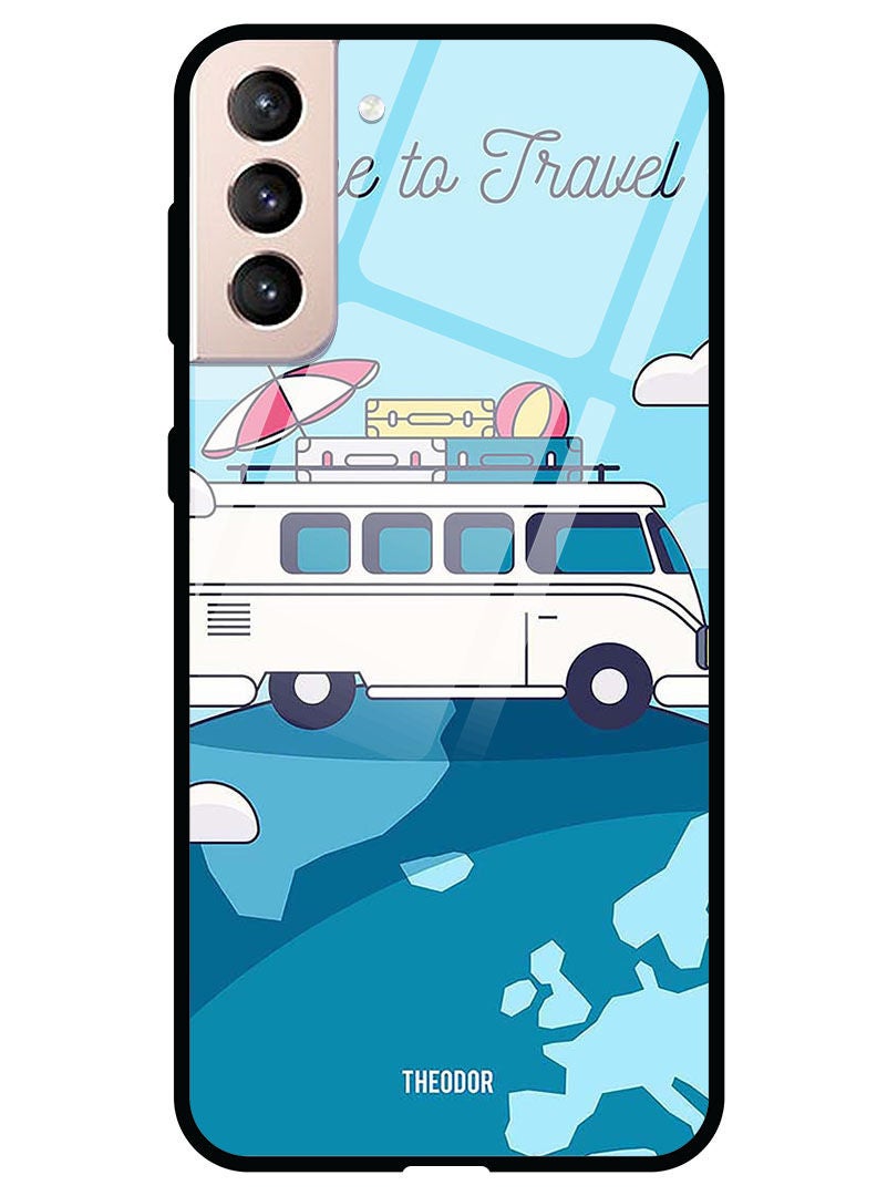 Theodor Protective Tempered Glass Case Cover Samsung Galaxy S21  Time To Travel - Image 1