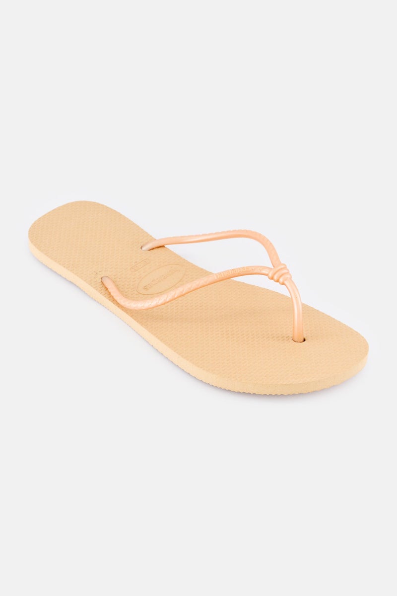 Havaianas Women Slip On Tube FC Slippers, Beige - Image 1