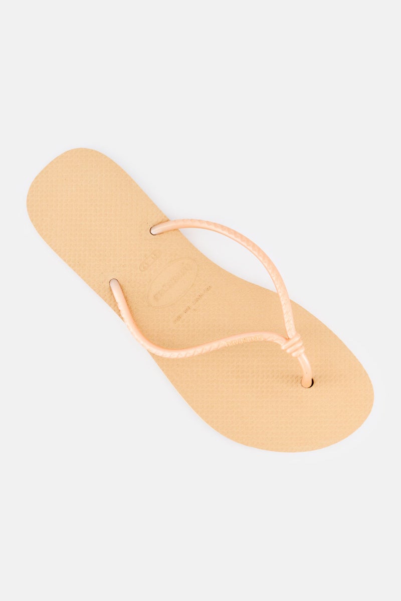 Havaianas Women Slip On Tube FC Slippers, Beige - Image 4