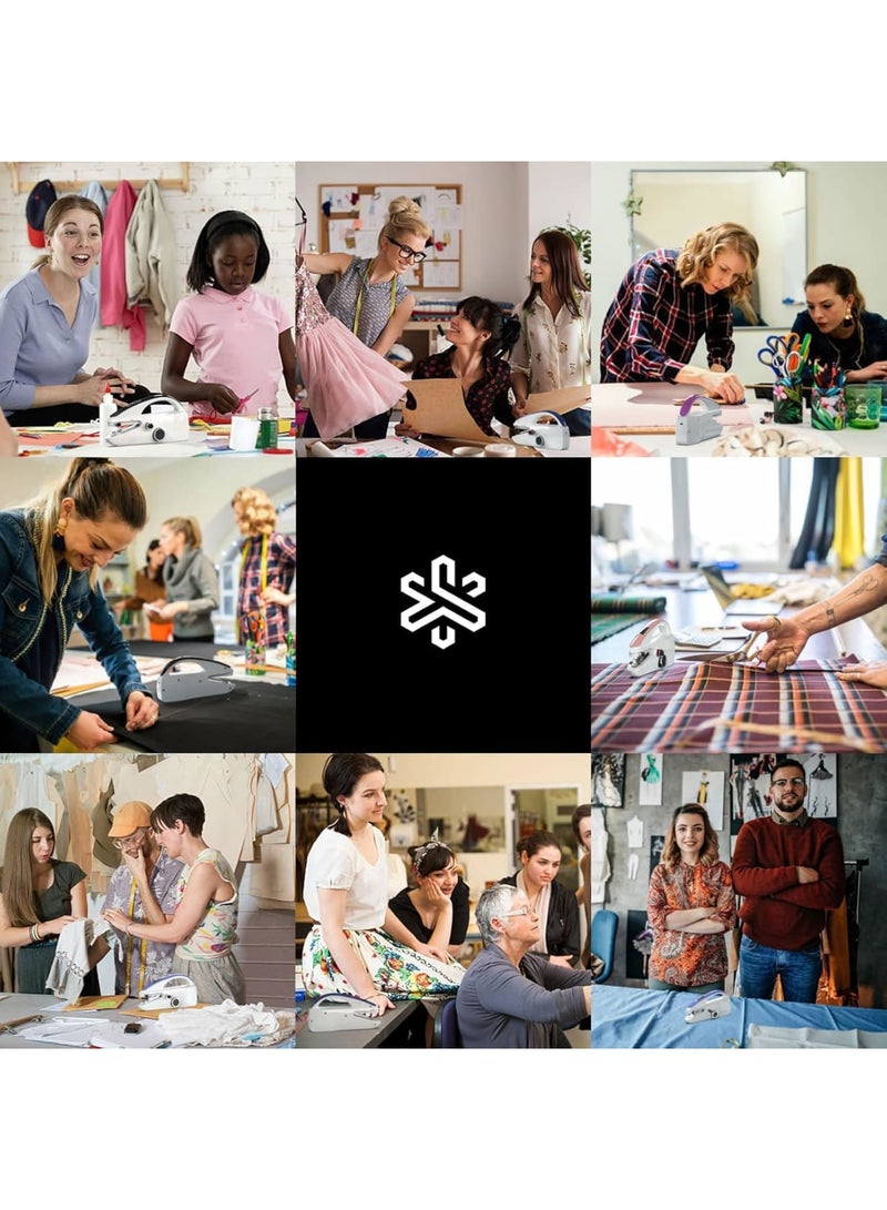 SYOSI Handheld Sewing Machine, Mini Portable Electric Sewing Machine for Clothes Fabric Repairs, Easy to Use Fast Stitch with Thread Cutter for Beginners Home Travel DIY Projects - Image 3