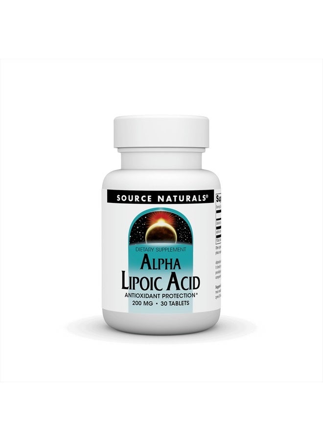 Source Naturals Alpha Lipoic Acid, 200 mg - 30 Tablets - Image 1