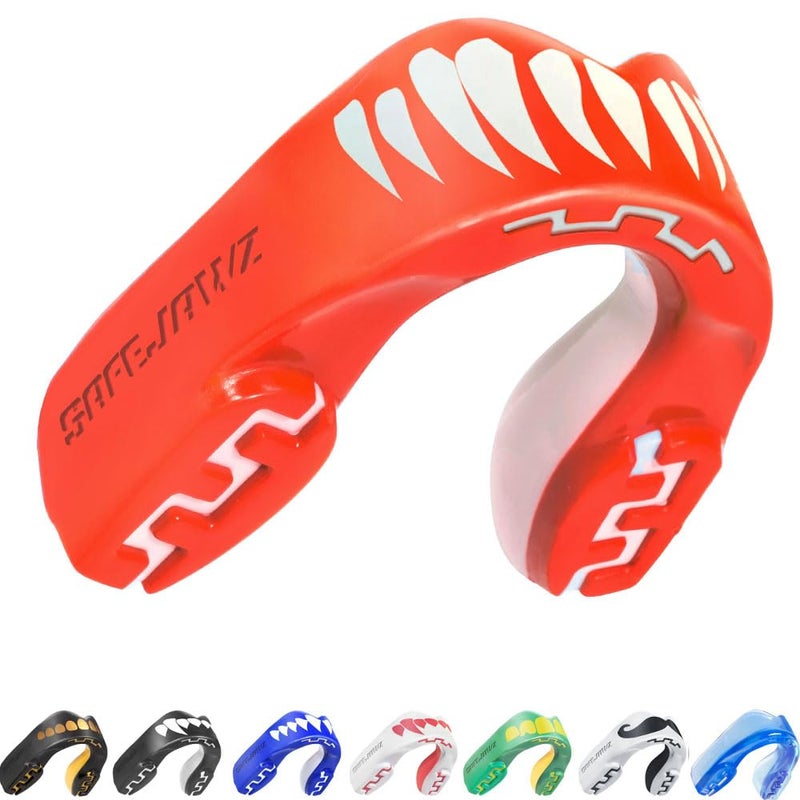 SafeJawz Sports Mouthguard, Dual Layer Premium Protection Mouth Guard with Case for Boxing, Basketball, Lacrosse, Football, Martial Arts, Hockey and All Contact Sports (Adult 12+ Years, Viper) - Image 1