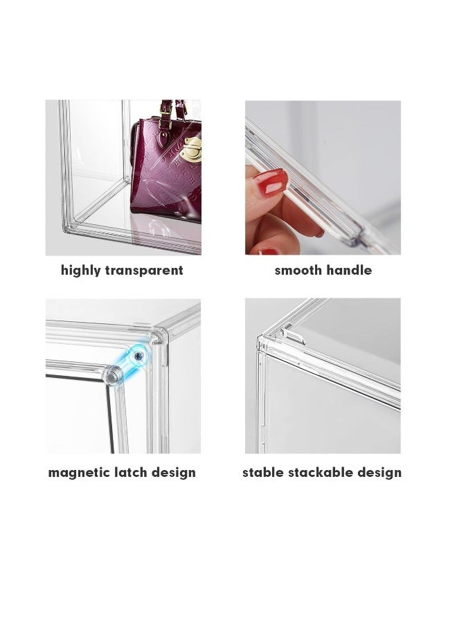 Acrylic Display Case Plastic Storage Boxes, Clear Handbag Display Case, Acrylic Purse Storage Organizers, Plastic Storage Boxes, for Handbags, Shoes, Collectibles, Cosmetic and Toys  - Image 1