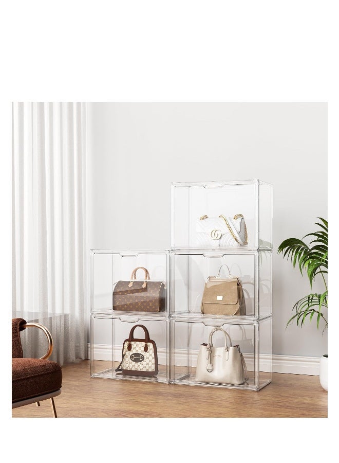 Acrylic Display Case Plastic Storage Boxes, Clear Handbag Display Case, Acrylic Purse Storage Organizers, Plastic Storage Boxes, for Handbags, Shoes, Collectibles, Cosmetic and Toys  - Image 3