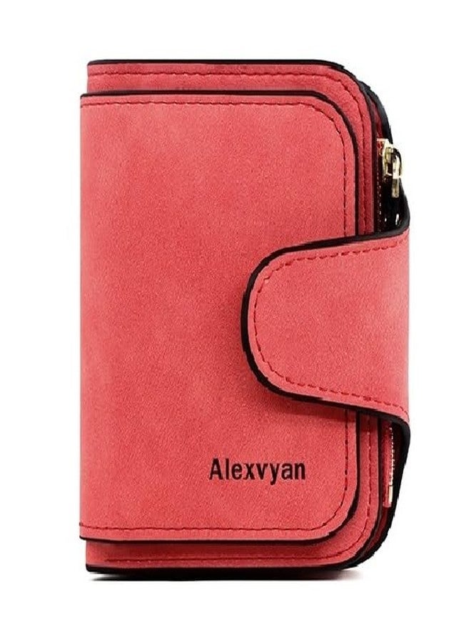 Alexvyan Small Women's Purse Wallet Organizer Female Hand Clutch Women/Ladies/Girls Wallets Credit Card Holder (Deep Pink) - Image 1