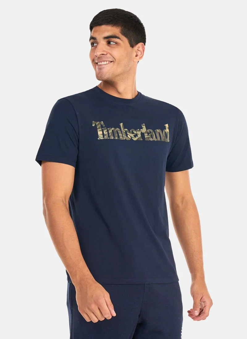 Timberland Men's Linear Logo Seasonal Camo T-Shirt
