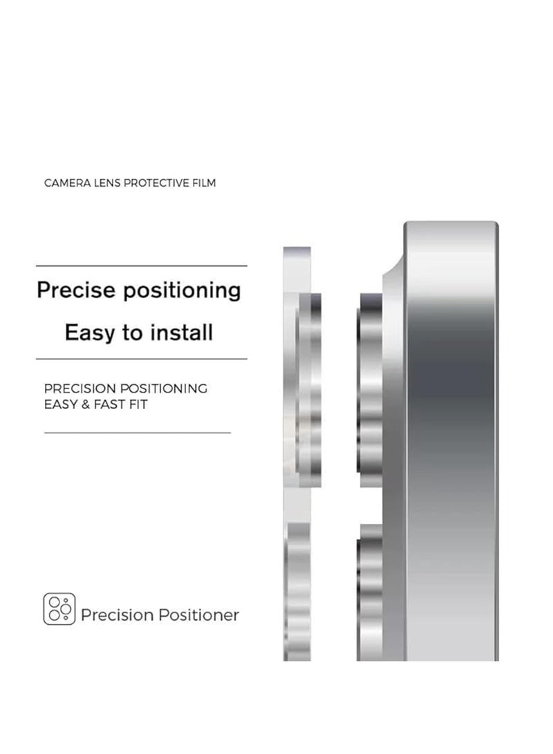 For Nothing Phone (4a) Pro - Silver Camera Lens Protector, 9H Tempered Glass, Anti-Scratch, Case Friendly, Does Not Affect Night Shots, HD Clear - Image 2