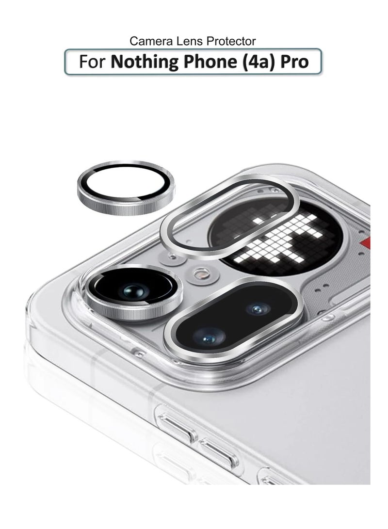 For Nothing Phone (4a) Pro - Silver Camera Lens Protector, 9H Tempered Glass, Anti-Scratch, Case Friendly, Does Not Affect Night Shots, HD Clear - Image 1