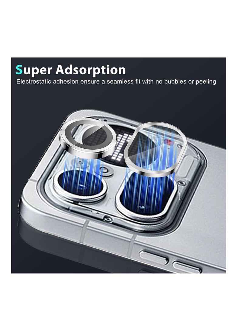 For Nothing Phone (4a) Pro - Silver Camera Lens Protector, 9H Tempered Glass, Anti-Scratch, Case Friendly, Does Not Affect Night Shots, HD Clear - Image 4