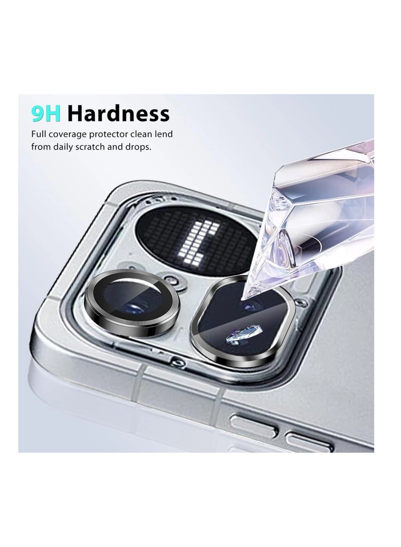 For Nothing Phone (4a) Pro - Silver Camera Lens Protector, 9H Tempered Glass, Anti-Scratch, Case Friendly, Does Not Affect Night Shots, HD Clear - Image 3