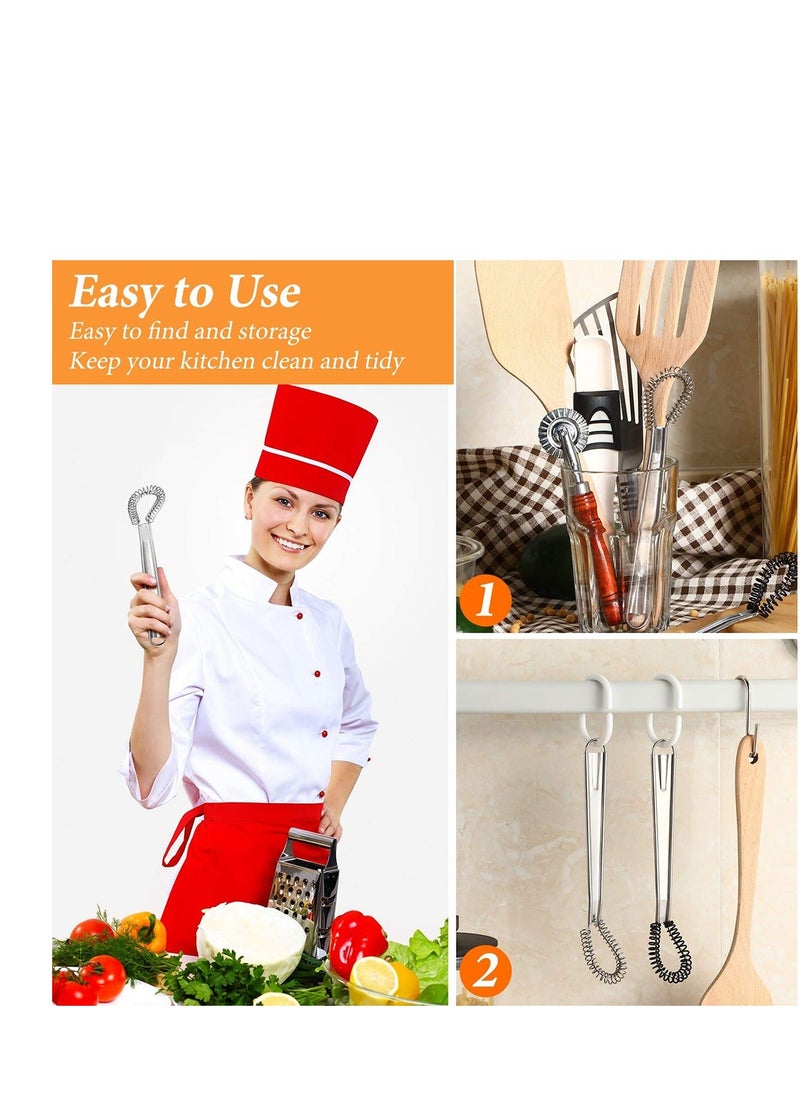 Generic Egg Beater Stainless Steel Mini Spring Coil Whisk Silicone Whisk Hand Held Sauce Stirrer Blender Milk Frother Foamer Coffee Mixer  - Image 4