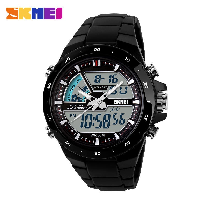 Fashionable Korean Sporty Digital Watch 1016 Black black circle