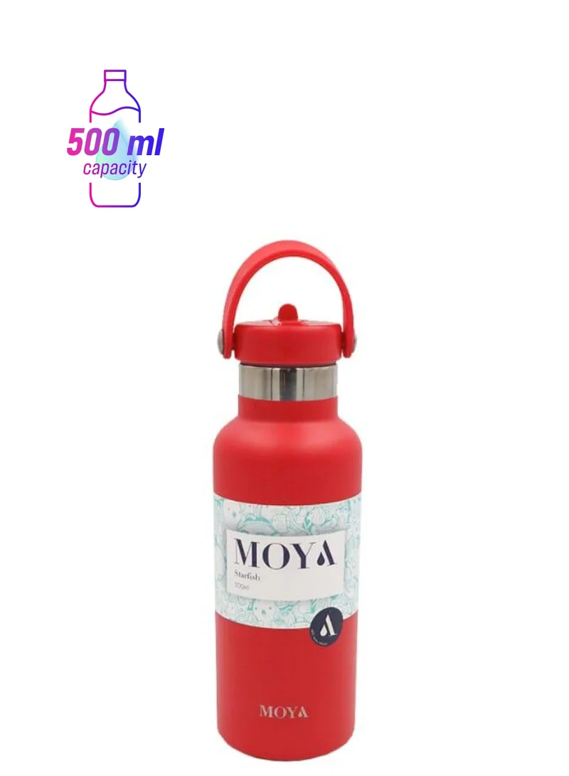 MOYA Moya "Starfish" 500ml Insulated Sustainable Water Bottle RED