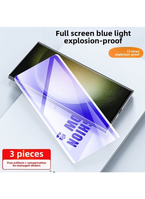[seconds To Unlock] For Samsung S23ultra Mobile Phone Film Samsung S22ultra Film Note20ultra-Color:Imported Ceramic Film Blu-ray 3 Pieces, Easy To Apply And 0 Bubbles | Fingerprint Unlocking In Seconds, Free Artifact-Size:Samsung Galaxynote10