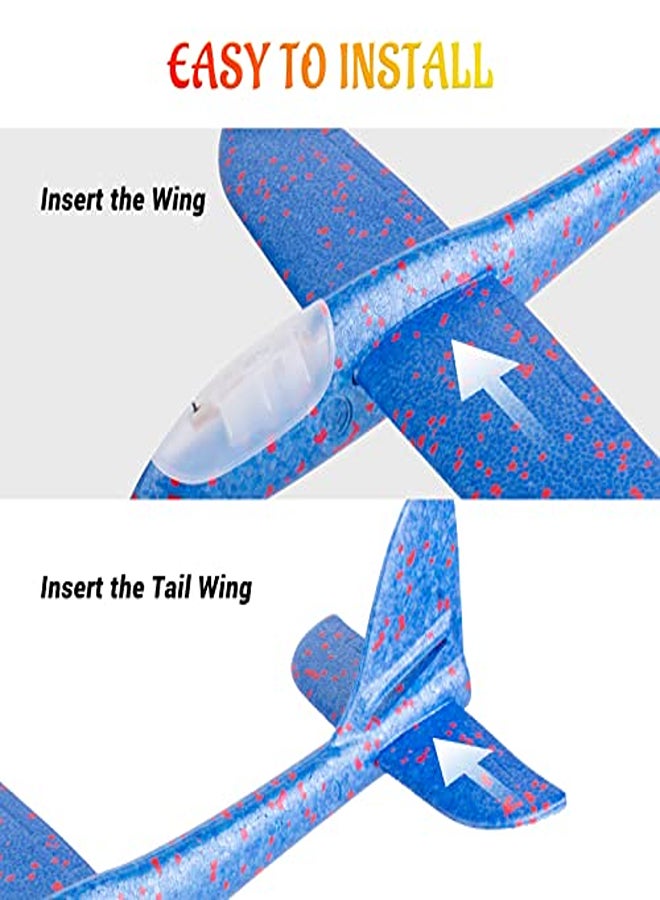 Foam Airplane Set – 4-Pack Styrofoam Airplanes with LED Lights  - Image 1