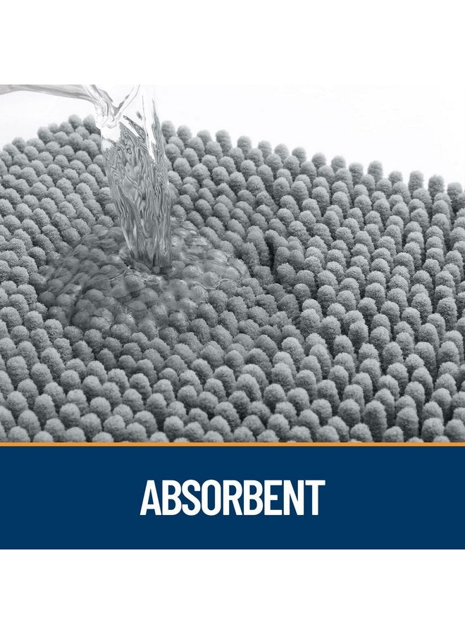 أولانلي سجادة باب للكلاب من OLANLY من Muddy Paws مقاس 30 × 20، تمتص الرطوبة والأوساخ، سجادة ماصة غير قابلة للانزلاق وقابلة للغسل، سريعة الجفاف من الشنيل، سجادة طينية للكلاب، سجادة باب داخلية للمدخل للأرضية الداخلية، رمادية - Image 3