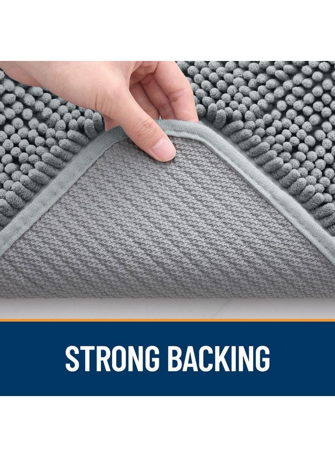 أولانلي سجادة باب للكلاب من OLANLY من Muddy Paws مقاس 30 × 20، تمتص الرطوبة والأوساخ، سجادة ماصة غير قابلة للانزلاق وقابلة للغسل، سريعة الجفاف من الشنيل، سجادة طينية للكلاب، سجادة باب داخلية للمدخل للأرضية الداخلية، رمادية - Image 2