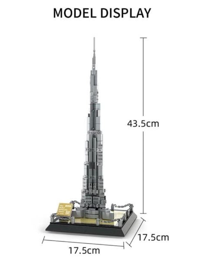 wange Burj Khalifa Dubai Building Blocks Set 4222 Age 6+, 580 Pieces) - Image 2
