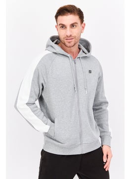 SKECHERS Men Sportswear Fit Long Sleeve Outdoor Hooded Jacket, Grey  - Image 1