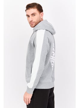 SKECHERS Men Sportswear Fit Long Sleeve Outdoor Hooded Jacket, Grey  - Image 2