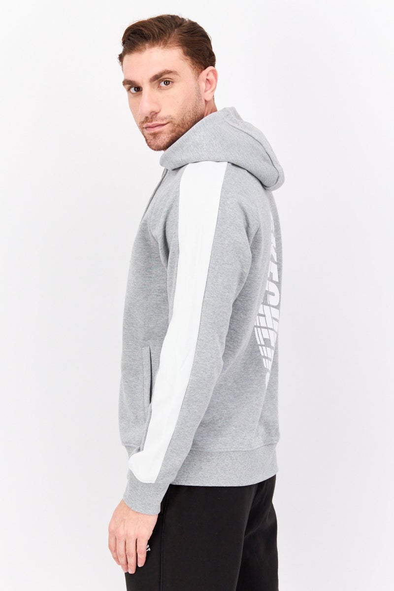 SKECHERS Men Sportswear Fit Long Sleeve Outdoor Hooded Jacket, Grey  - Image 2
