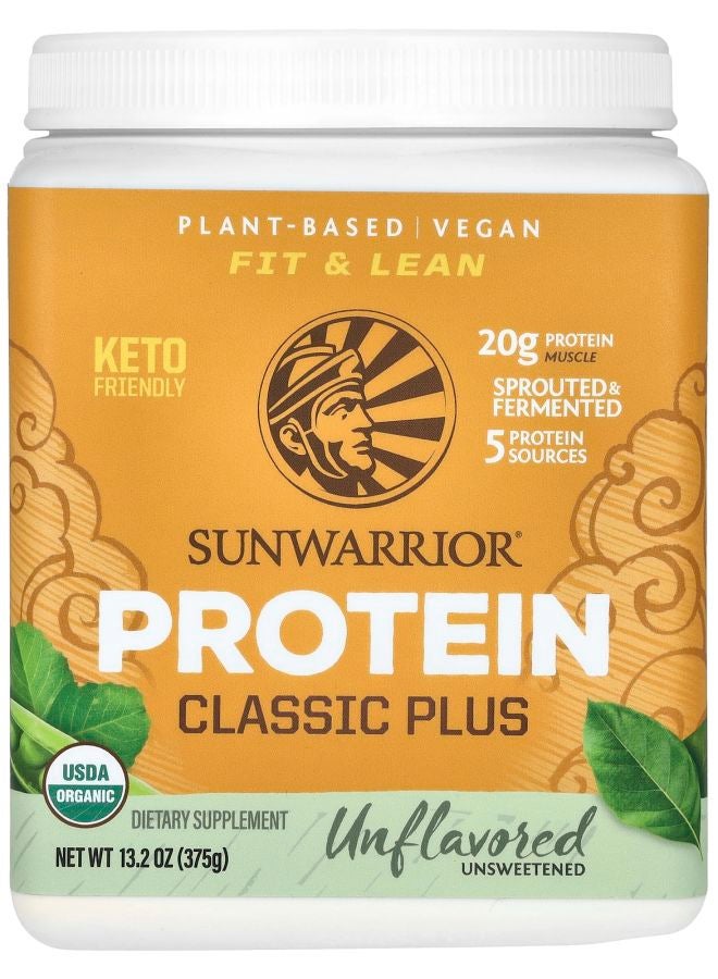 Sunwarrior Classic Plus Protein Unflavored 13.2 oz (375 g) - Image 1