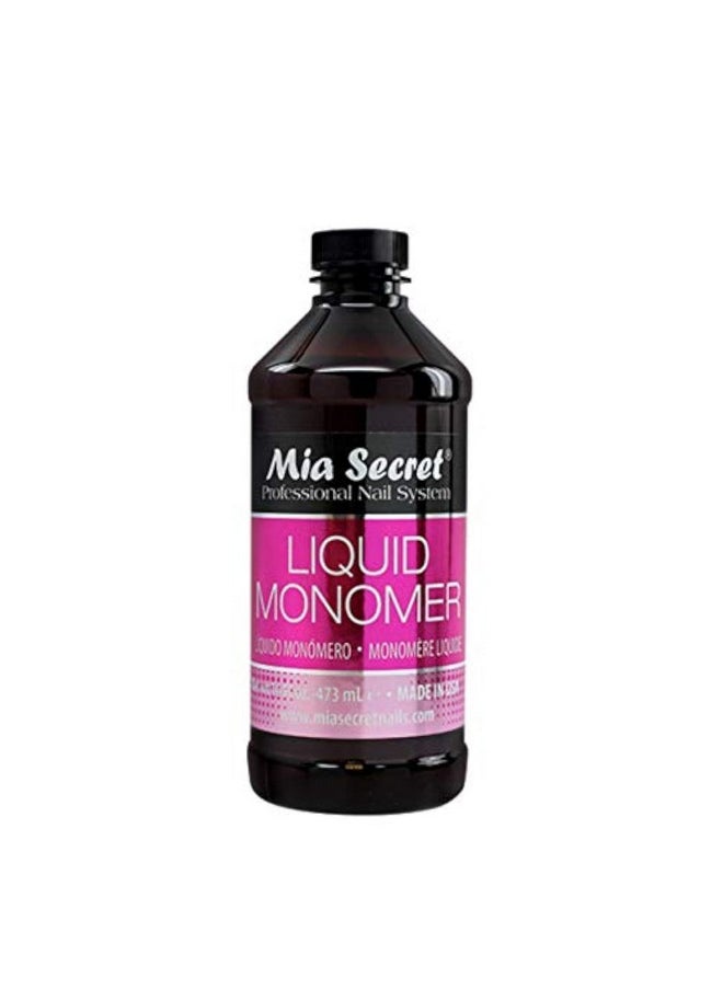 MIA SECRET 16 oz Mia Secret Liquid Monomer - Professional Acrylic Nail Liquid for Acrylic Powder - EMA monomer - Nail Monomer liquid - ema monomer acrylic nail liquid 