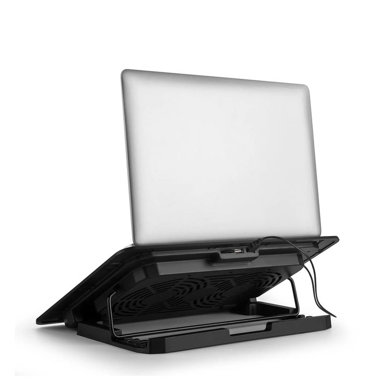 tag Frost 2.0 Laptop Cooling Pad | 2 * 1 125mm Blue LED Lights 2 Fans | Fan Speed Control | 2 USB Ports | 10-15.6 Inch Laptop Support | 4 Levels Height Adjustments Stand | Anti-Skid Baffle - Image 5