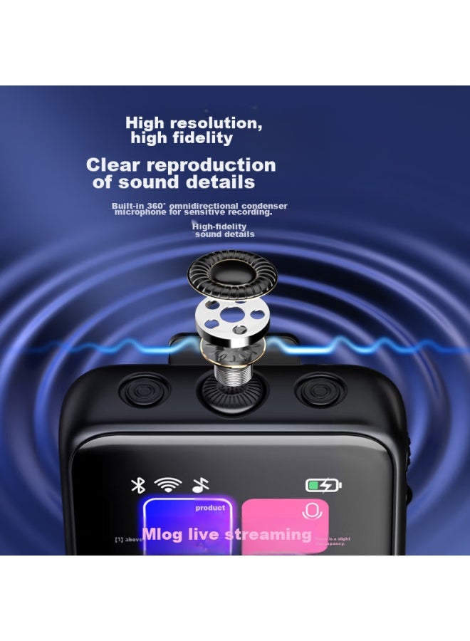 The Good Shepherd Good Shepherd Pro Wireless Lavalier Microphone, Small Bee Audio Receiver, Recording Device, Noise Reduction, Douyin Host Sound Card Complete Set, Bluetooth Microphone, Karaoke, Mobile Phone And Camera, One-to - Image 2
