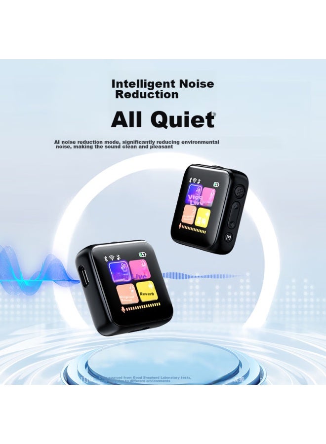 The Good Shepherd Good Shepherd Pro Wireless Lavalier Microphone, Small Bee Audio Receiver, Recording Device, Noise Reduction, Douyin Host Sound Card Complete Set, Bluetooth Microphone, Karaoke, Mobile Phone And Camera, One-to - Image 5