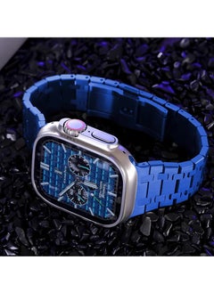 Bikson Stainless Steel Replacement Band For Watch Series 7/6/5/4/3/2/1 38/40/41MM Blue  - Image 2