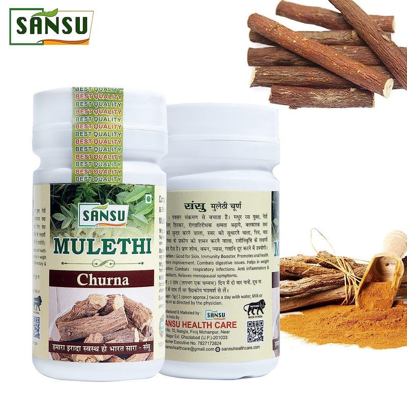 Sansu Mulethi Powder Ayurvedic Natural Herbal 100g Pack of 3 - Image 2