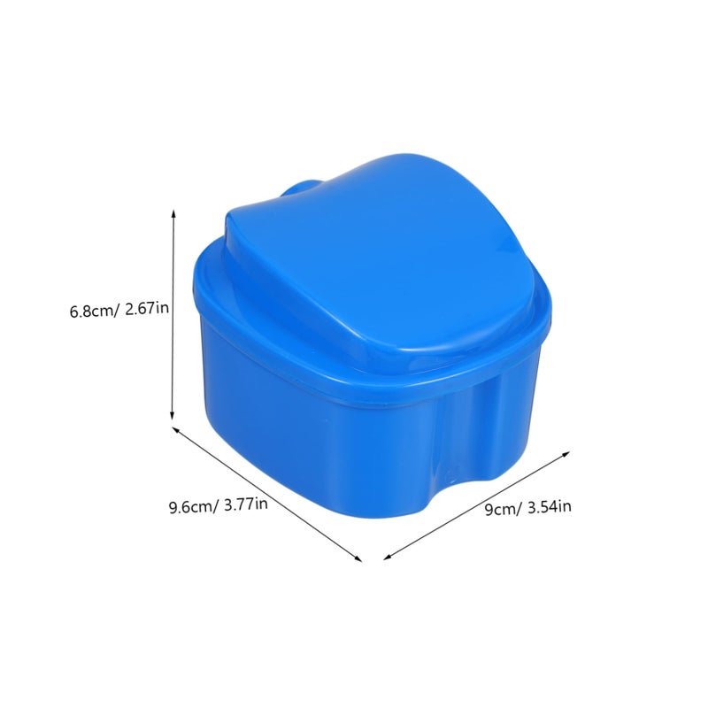 Portable Denture Storage Box With Filter Layer Retainer Container For False Teeth Travel Case - Image 3