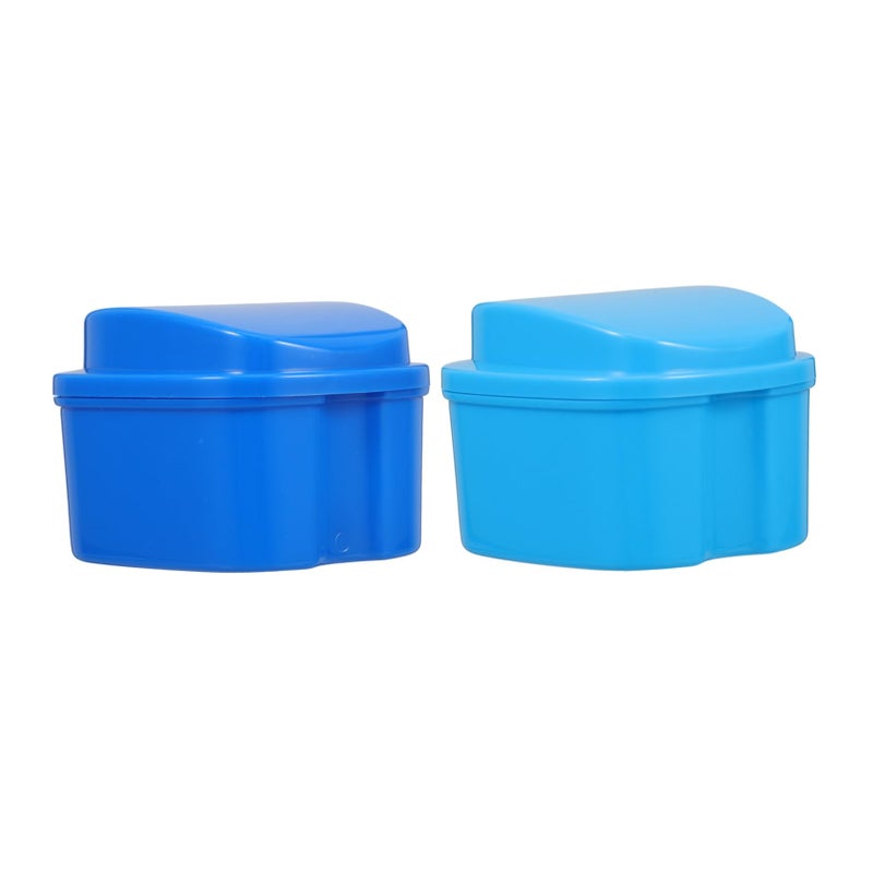 Portable Denture Storage Box With Filter Layer Retainer Container For False Teeth Travel Case - Image 2