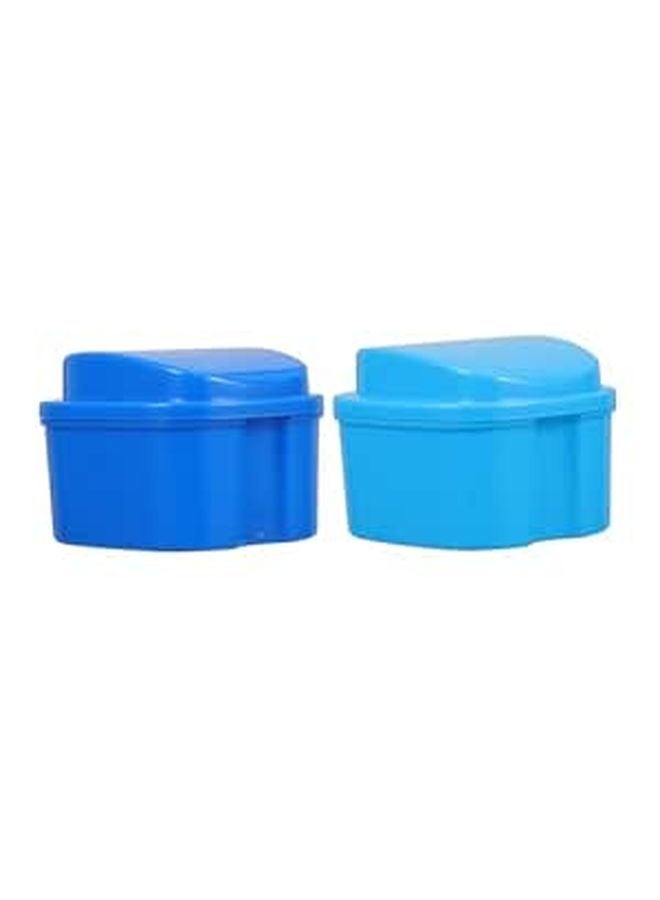 Portable Denture Storage Box With Filter Layer Retainer Container For False Teeth Travel Case - Image 1