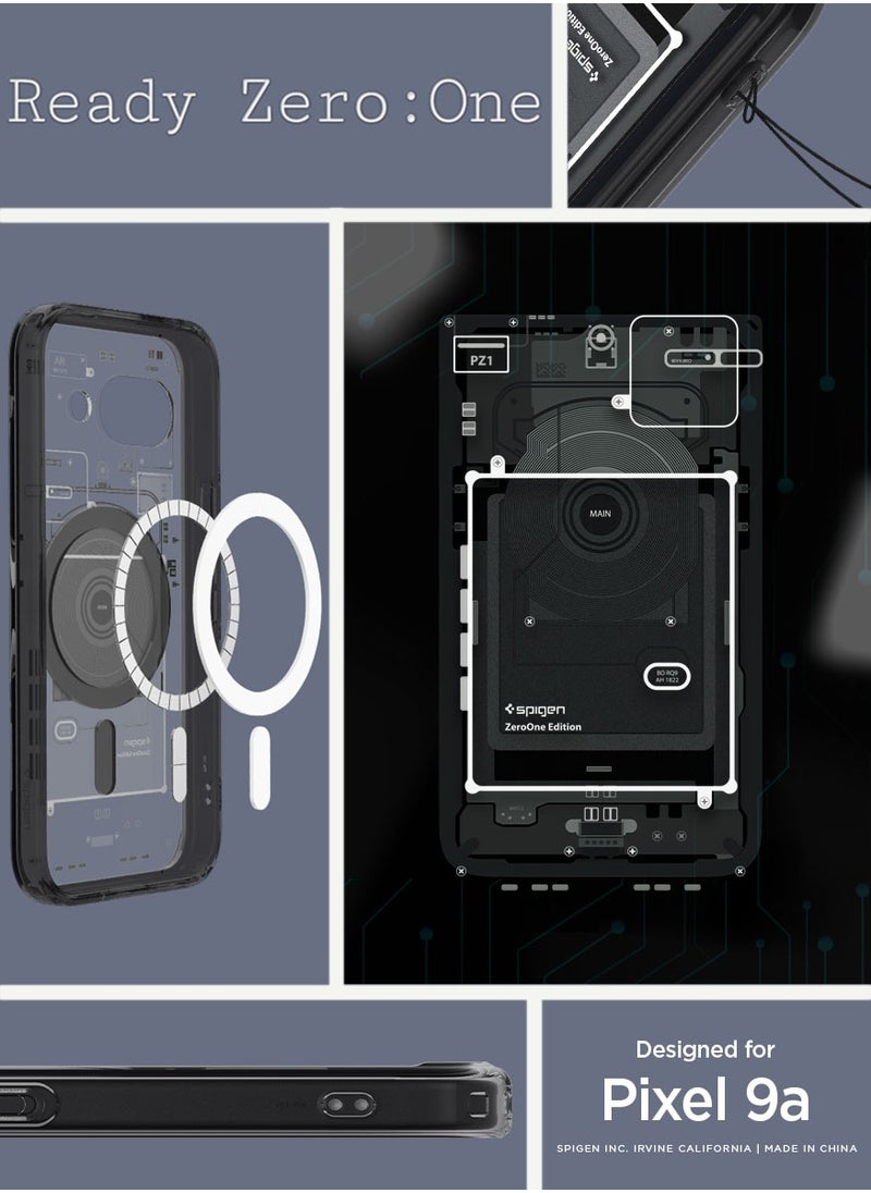 Spigen Ultra Hybrid MagFit for Google Pixel 9a Case Cover with MagSafe (2025) - Zero One Black  - Image 2