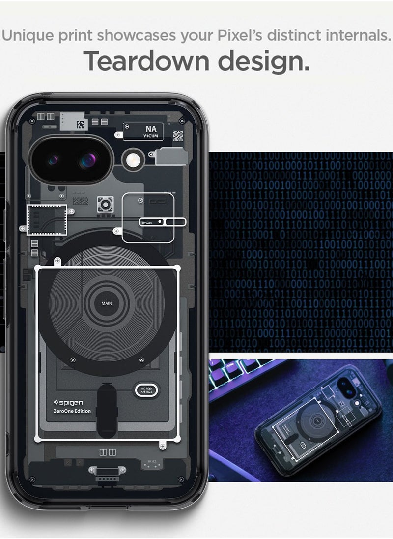 Spigen Ultra Hybrid MagFit for Google Pixel 9a Case Cover with MagSafe (2025) - Zero One Black  - Image 3