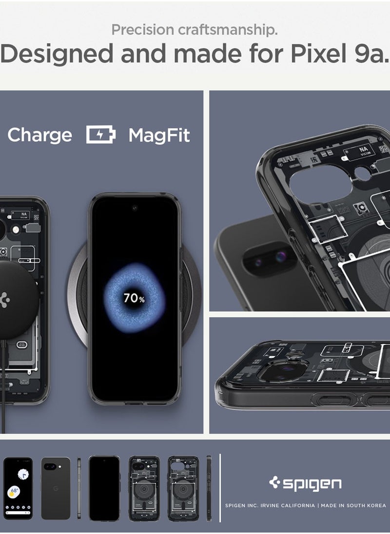 Spigen - Ultra Hybrid MagFit for Google Pixel 9a Case Cover with MagSafe (2025) - Zero One Black - Image 1
