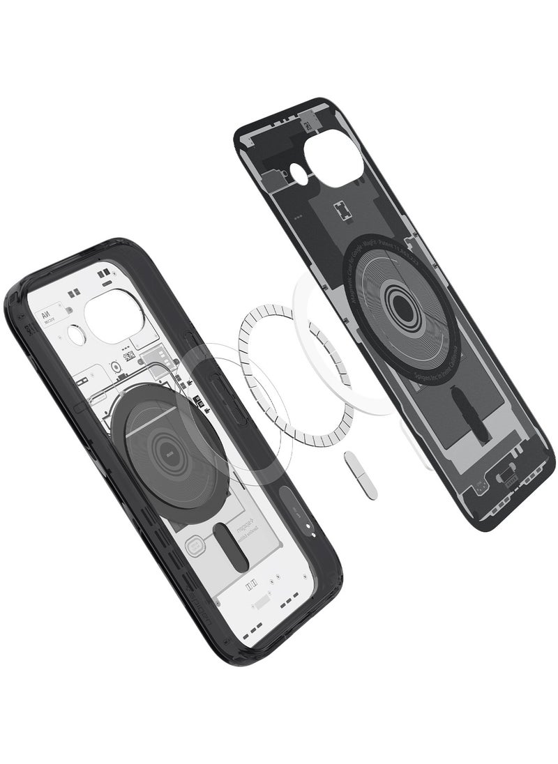 Spigen - Ultra Hybrid MagFit for Google Pixel 9a Case Cover with MagSafe (2025) - Zero One Black - Image 1