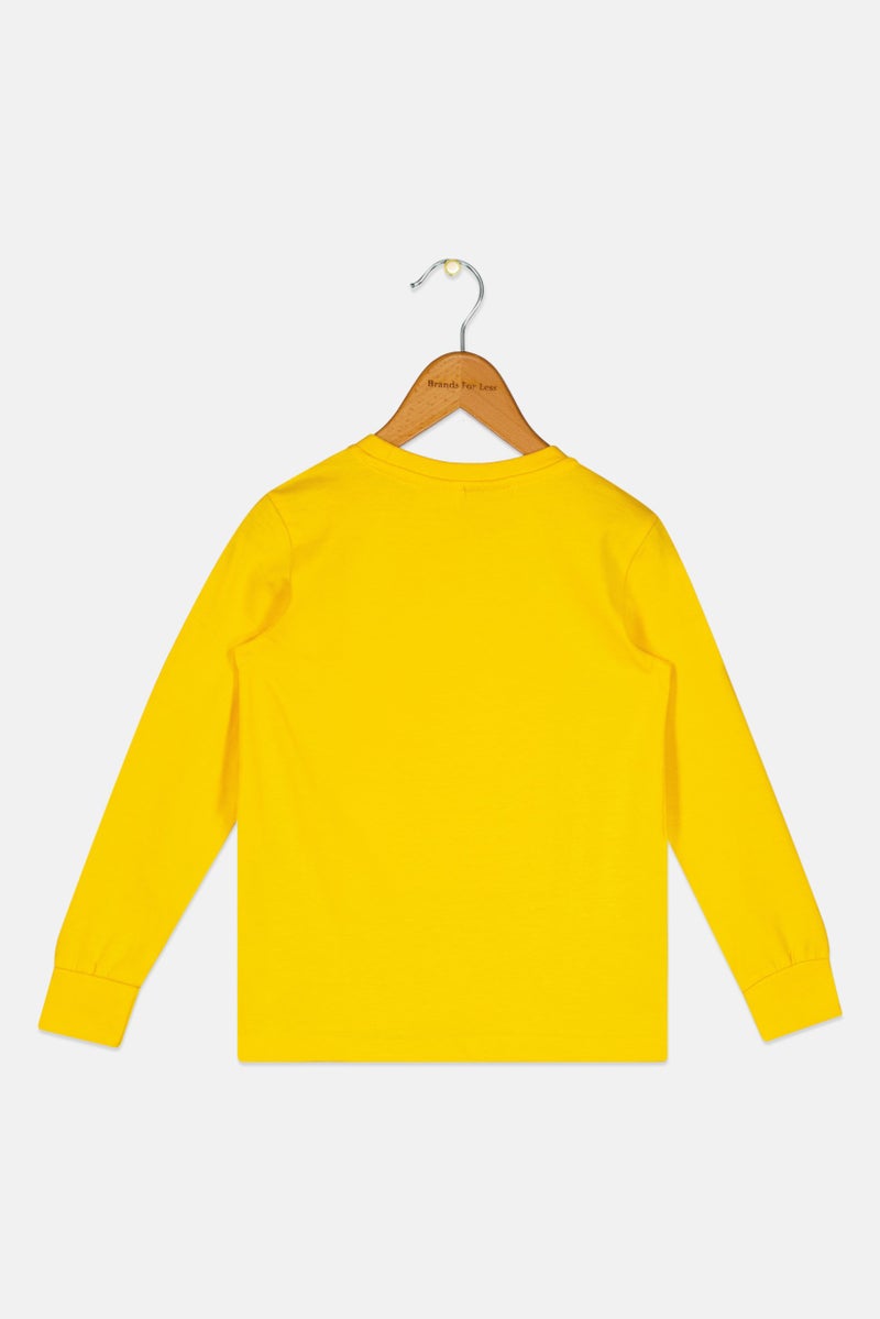 Hamleys x Paw Patrol Toddlers Boy Crew Neck Long Sleeve Graphic Print T-Shirt, Yellow - Image 2
