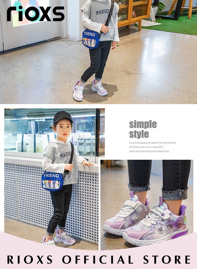 RIOXS Kids' Sneakers Toddler Boys Girls Breathable Lightweight Running Sports Shoes Fashion Athletic Casual Shoes for School Casual Wear - Image 3