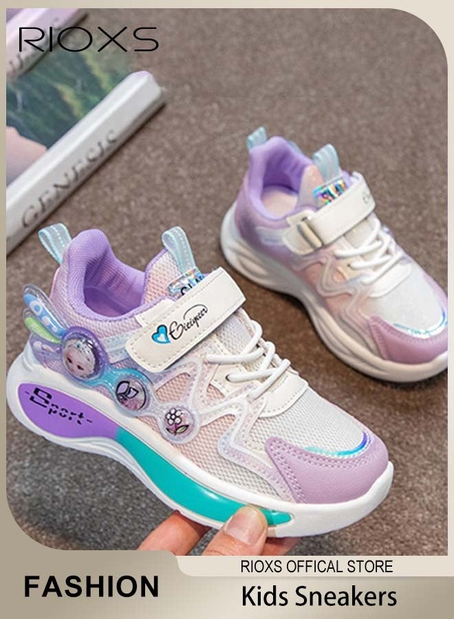 RIOXS Kids' Sneakers Toddler Boys Girls Breathable Lightweight Running Sports Shoes Fashion Athletic Casual Shoes for School Casual Wear - Image 1