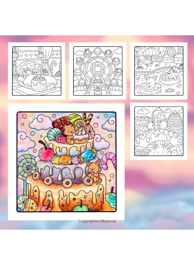 Peachjoy HYGGE DELIGHTS SUPER CUTE AND FUN ADULT COLORING BOOK, COZY and CUTE Coloring Book - Relaxation in Comfortable Spaces with Adorable Goods for Adults and Teens, Cute Colouring Book with Easy and Simple Designs - Image 2
