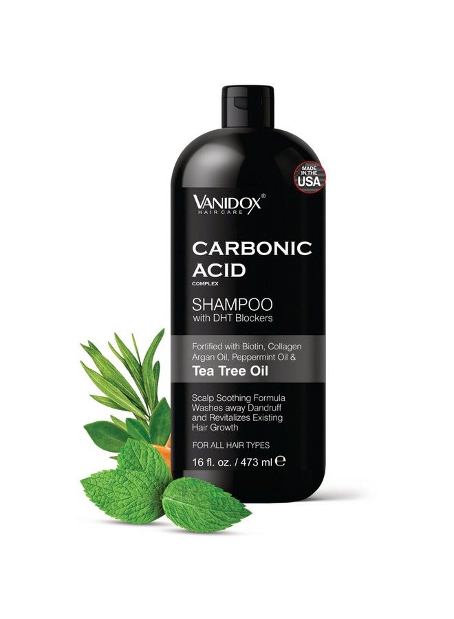 VANIDOX Carbonic Acid Shampoo for Men and Women with DHT Blockers - Made in USA - Stimulates Hair Growth, Scalp Exfoliator, Sulfate Free Shampoo with Biotin and Tea Tree Oil (16 Fl Oz) - Image 1